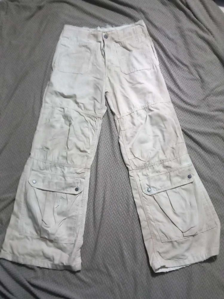 Beige Cargo Pants