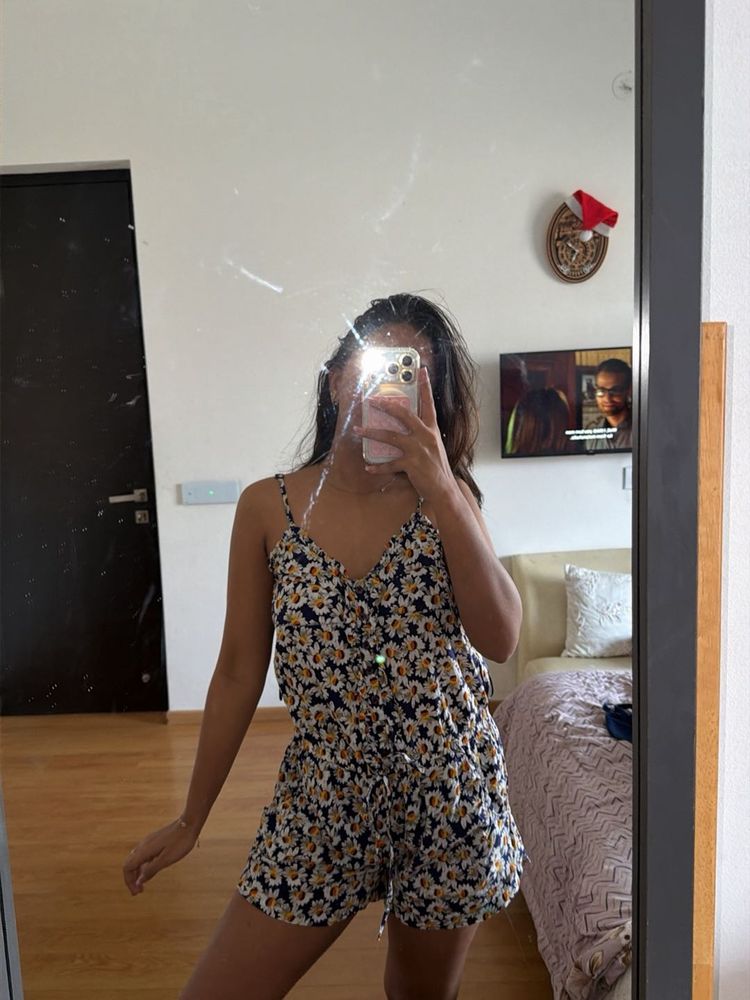 Daisy Print Romper