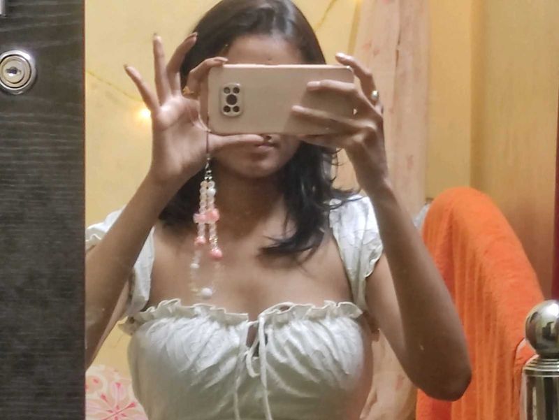 White Ruffle Crop Top