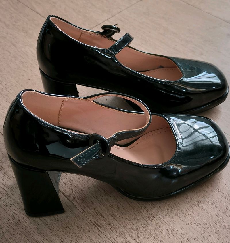 BRSO Black Heeled Mary Jane