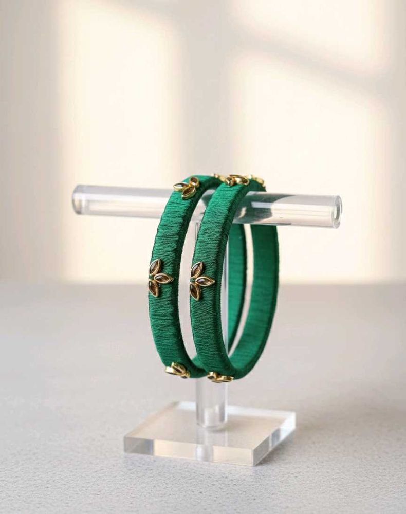 Green Thread Bangles