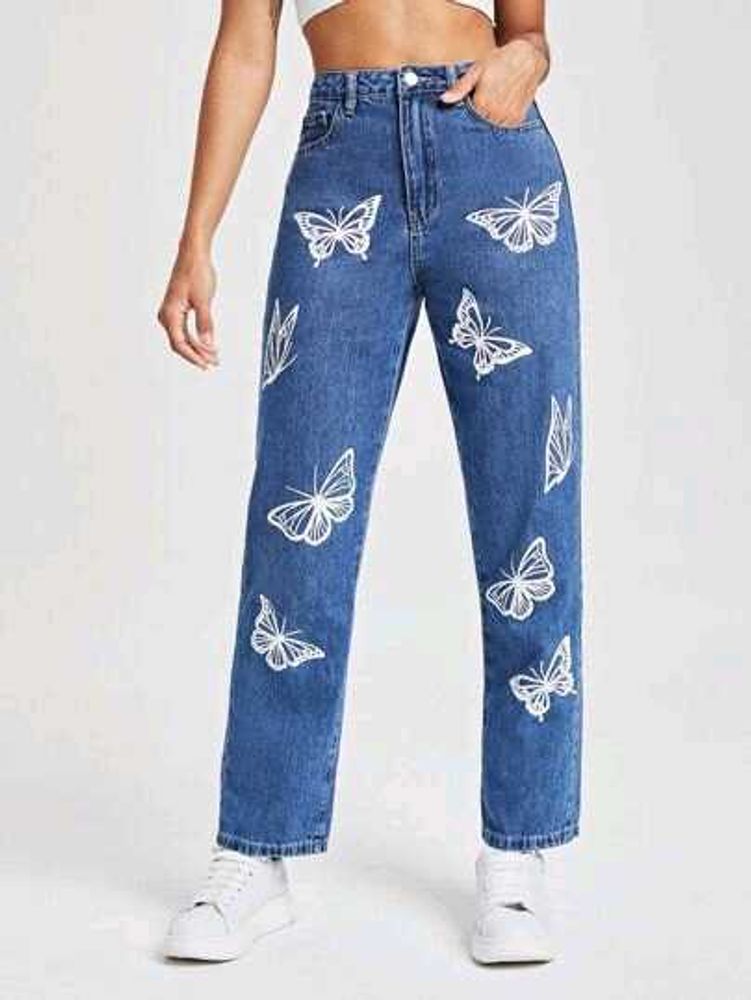 Butterfly Denim Jeans