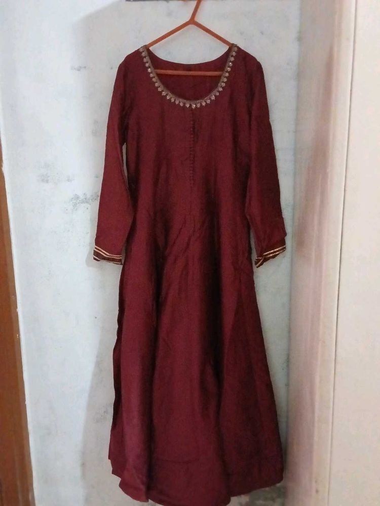 Maroon Ethnic Gown