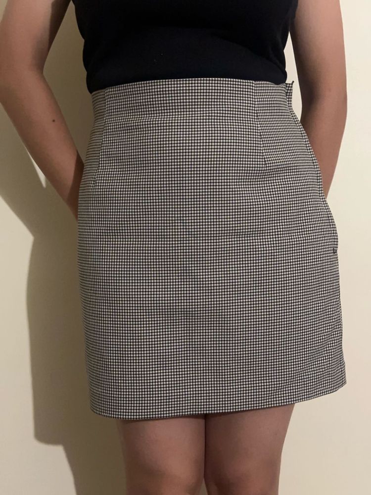 Houndstooth Mini Skirt