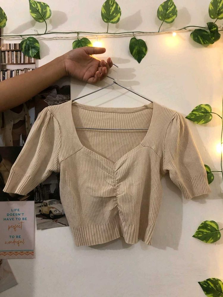 Off White Crop Top.