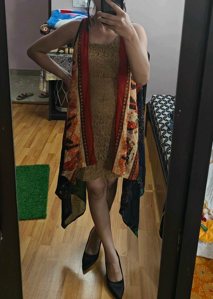 Stylish Dress with shrug