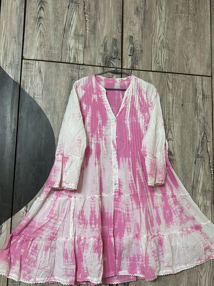 Pink Toe Due Single Piece Dress Cum Top