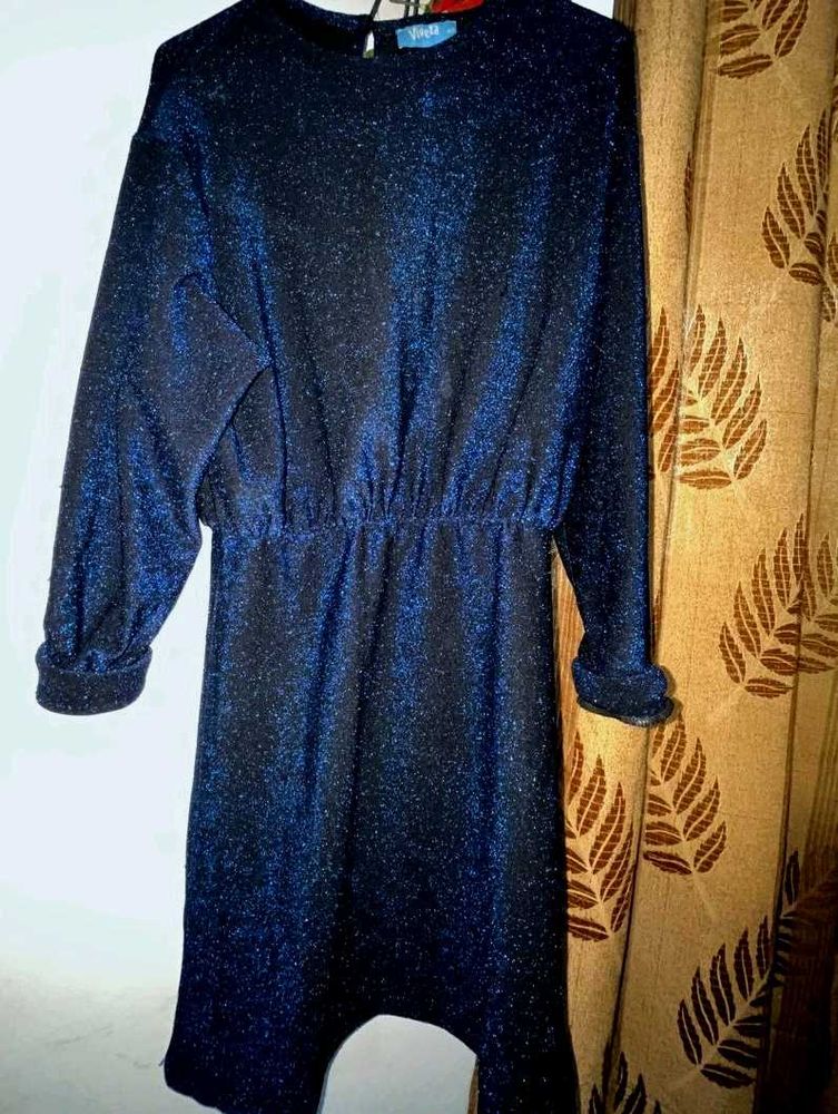 ✨Midnight Sparkly Long Sleeve Dress