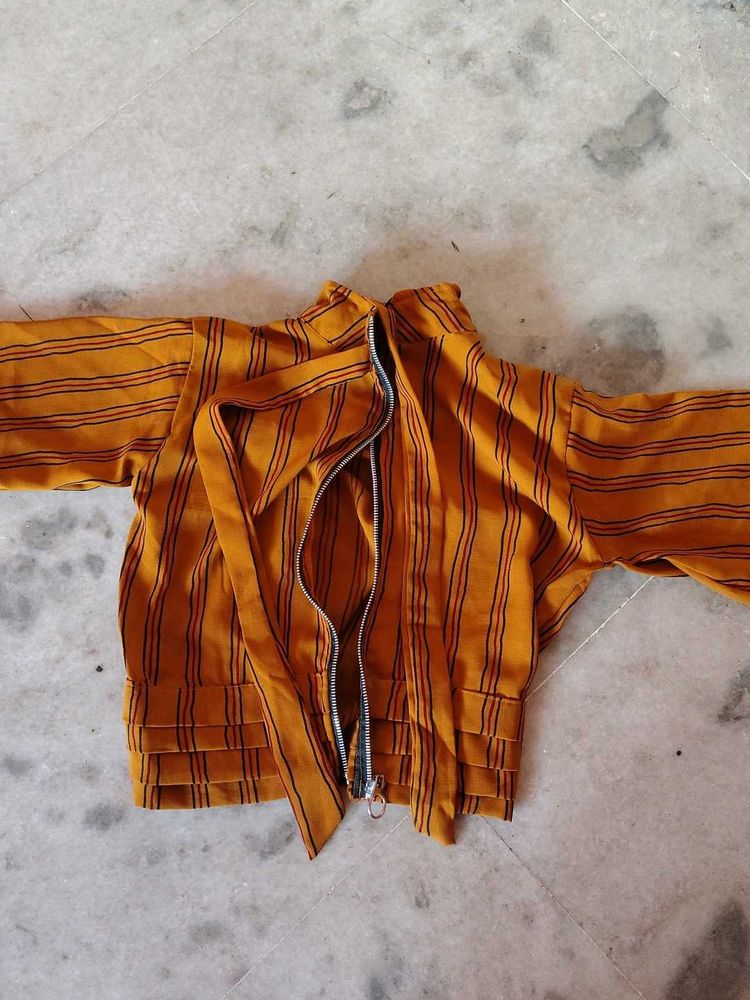 Striped Mustard Jacket