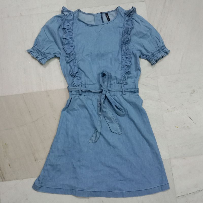Denim Flared Dress