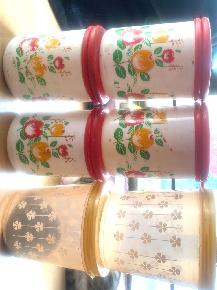 Fibre Jars Container 500ml 4 &amp; 750ml 2