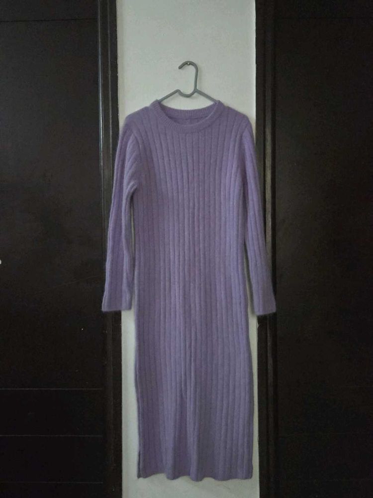 Lilac Knit Midi Dress bust 36/38