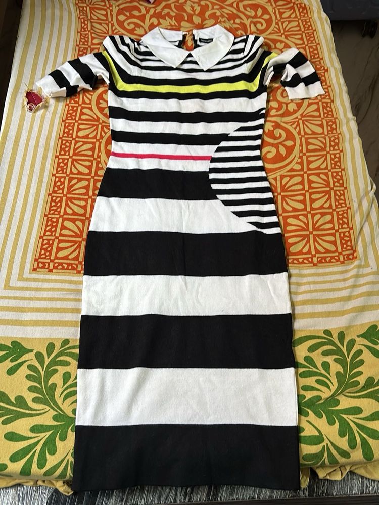 Striped Bodycon Midi Dress
