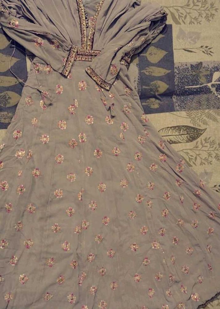 Grey Elegant Ethnic Anarkali