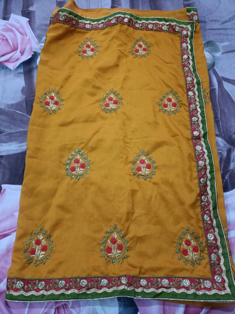 Chanderi Silk Saree Heavy Work