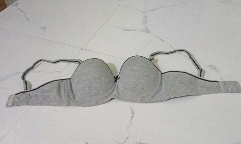 Gray Padded Bra