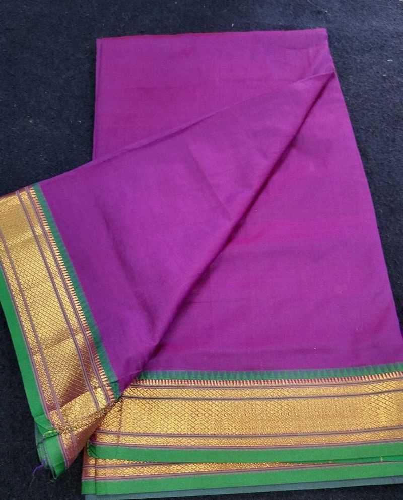 Purple Pattu Saree Without Tag
