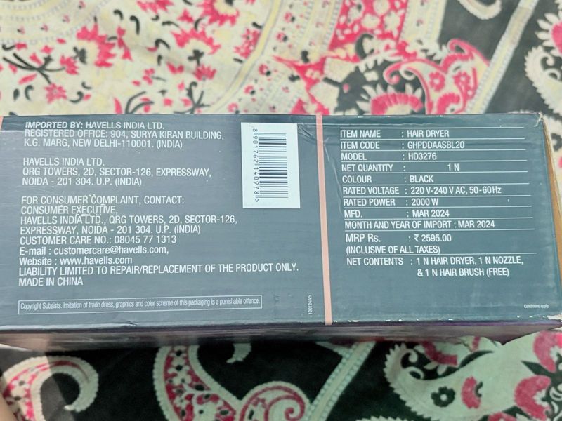 Havells Hair Dryer - Like New