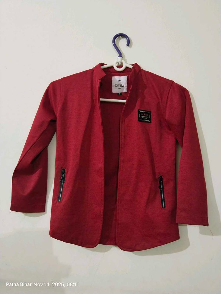 Stylish Red Boys&#39; Jacket