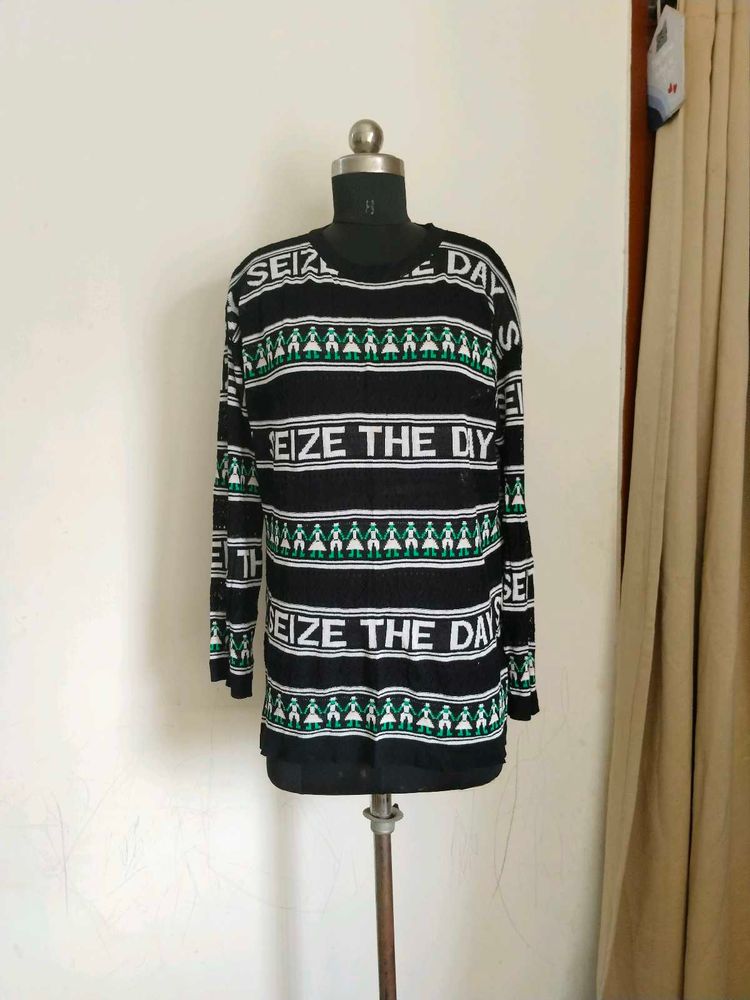 plus size Striped Long Sleeve Top