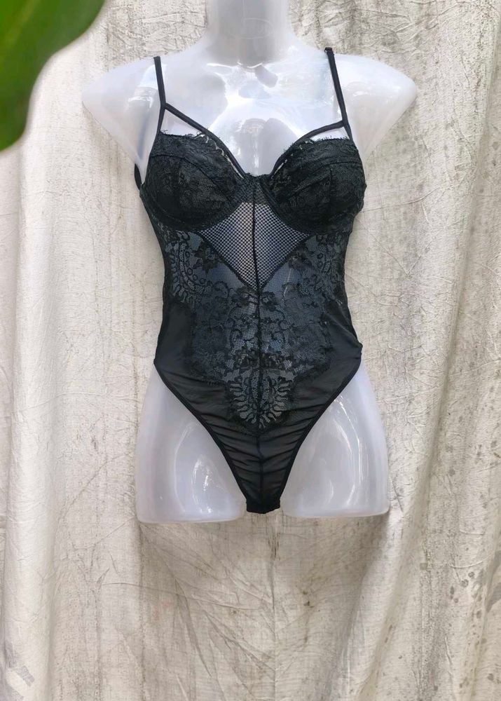 I. Black Lace Bodysuit
