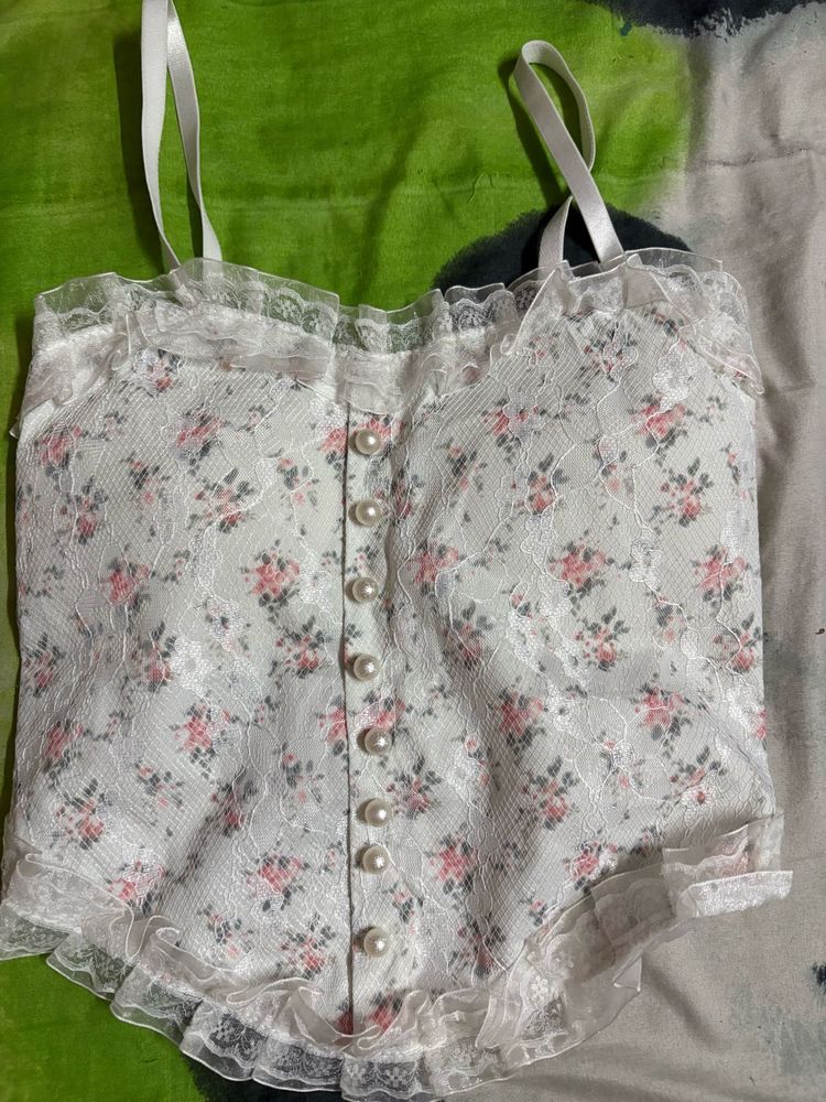 Cute Floral Print Top