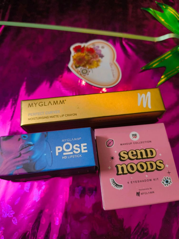 Myglam Popxo Eyeshadow Kit And Pose Hd Lipsticks
