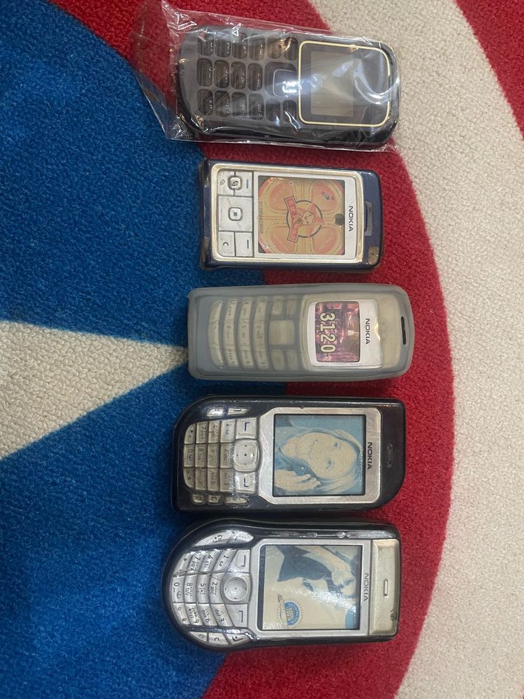 Vintage Nokia Mobile Housings Lot (Set of 5)