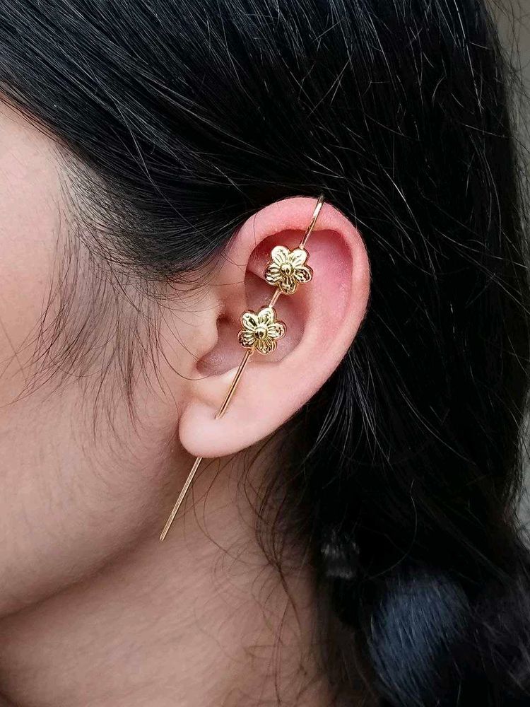 Floral Ear Climber Earrings