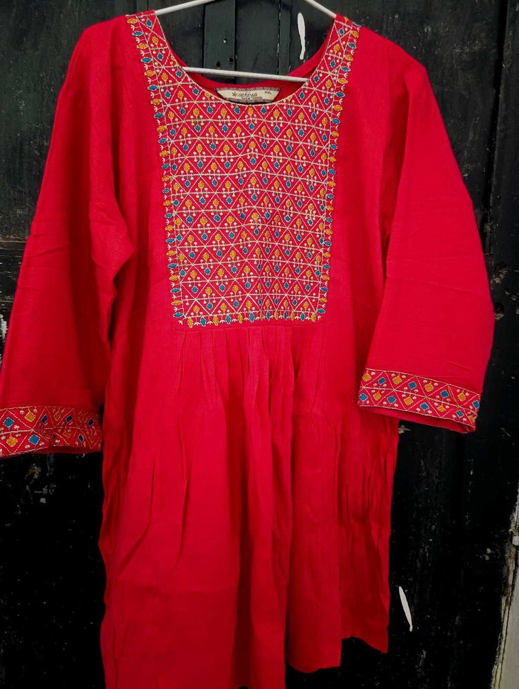 Ethnicity Beautiful ❤️ Rose Colour Kurti💟