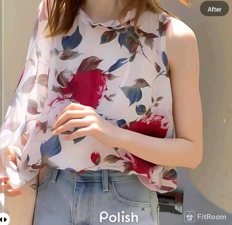 New With Tag Cute Soft Floral Dori Top