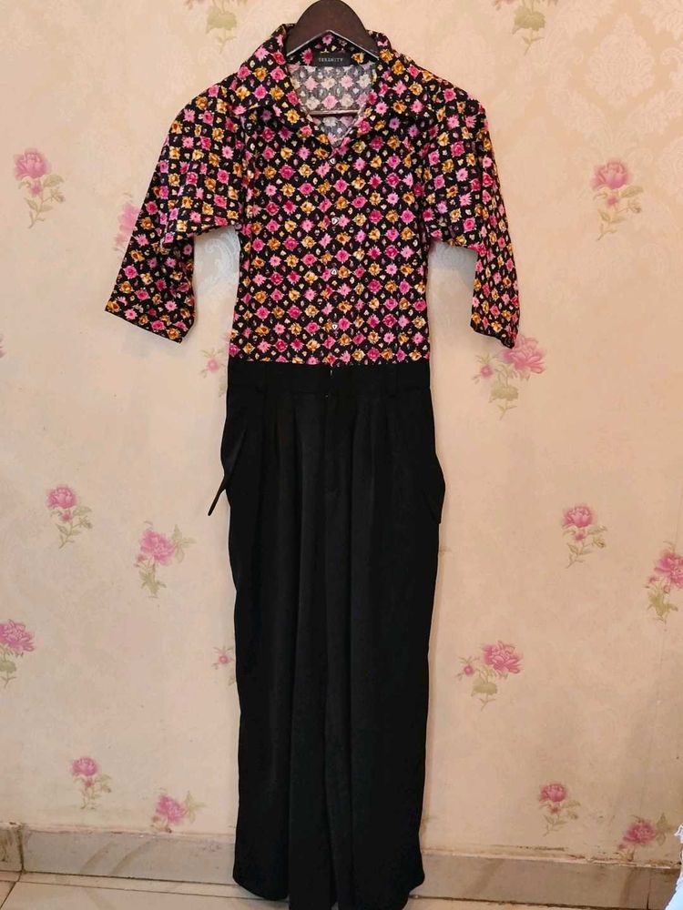 Patterned Top Jumpsuit