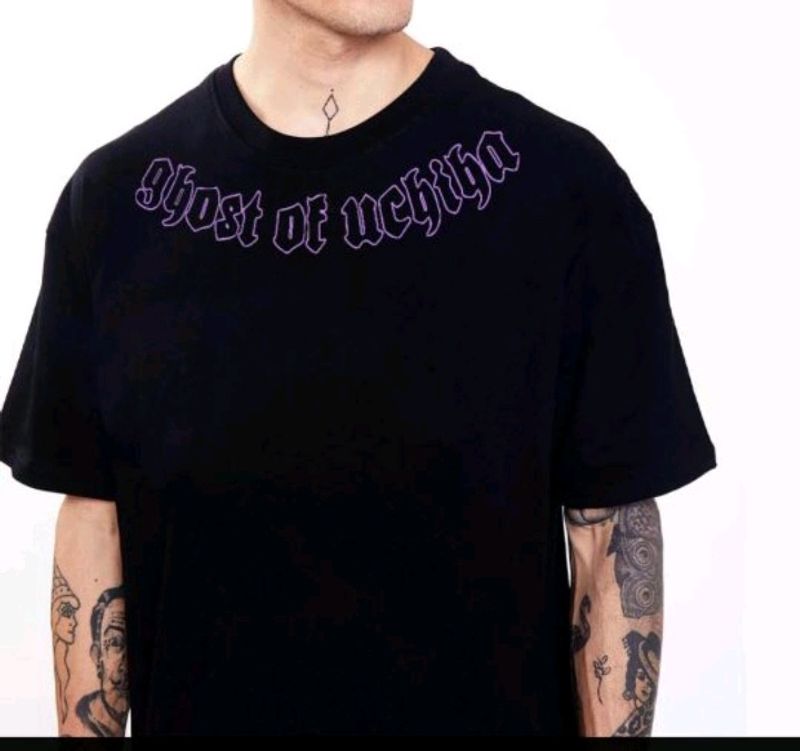 Uchiha Madara Oversized Black T Shirt 100% Cotton