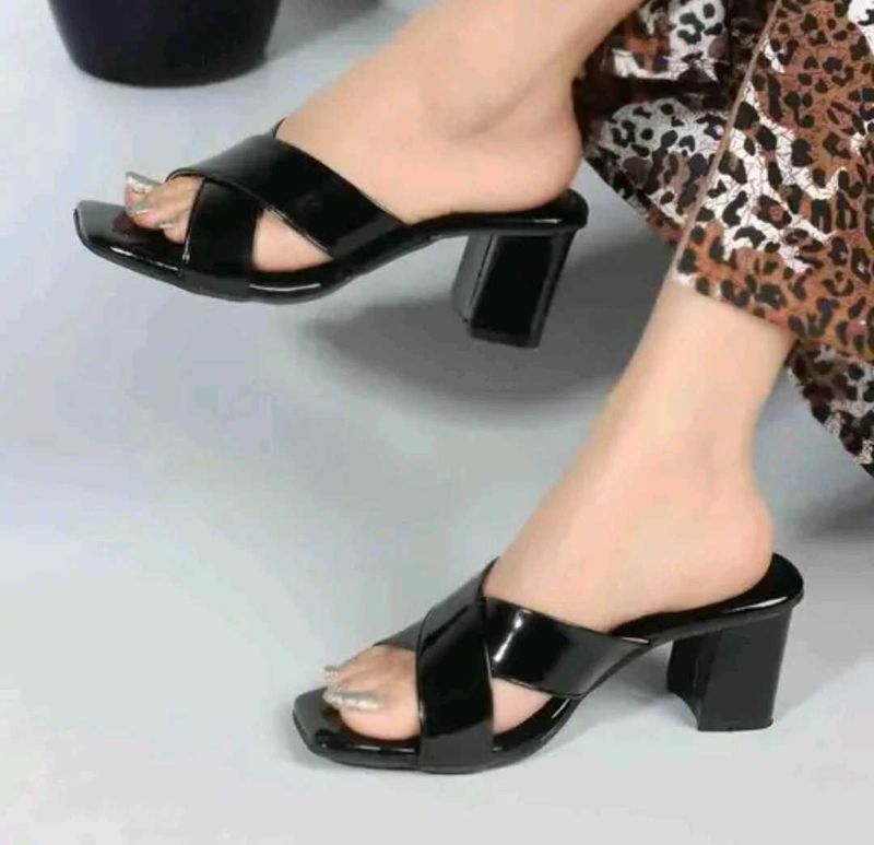 Black Heeled Sandals