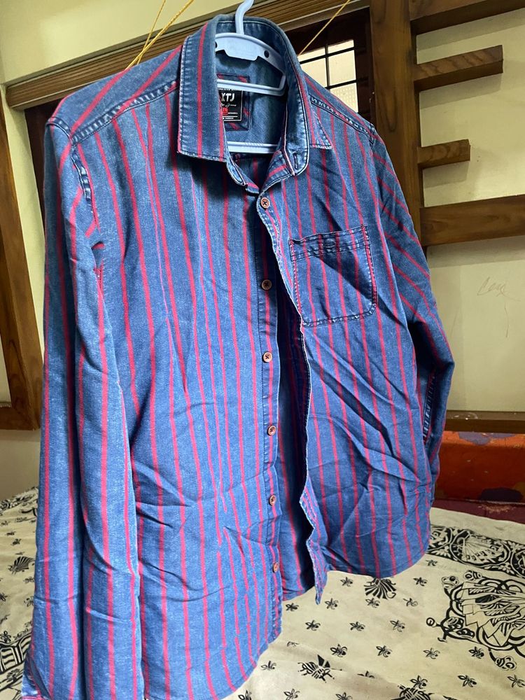 Striped Denim Shirt