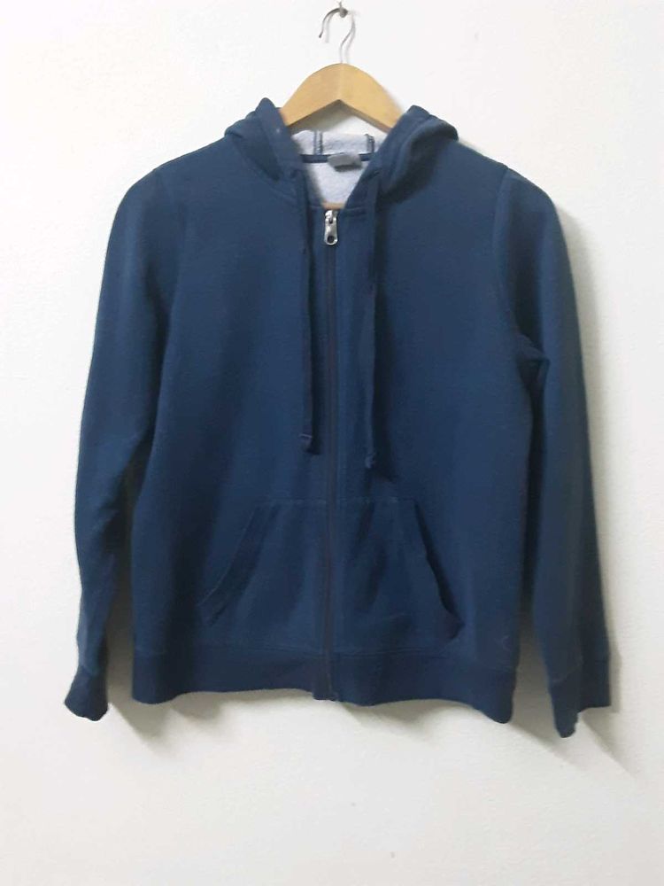 Blue Zip-Up Hoodie