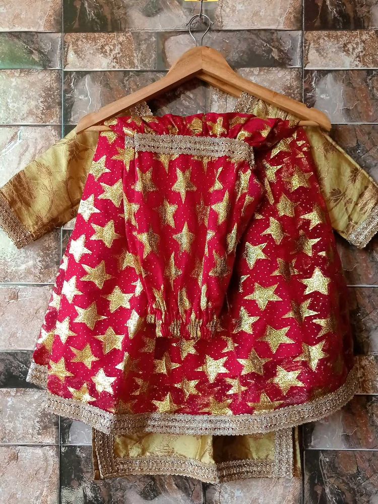 Rich Gold &amp; Red 🍒 Sharara Set