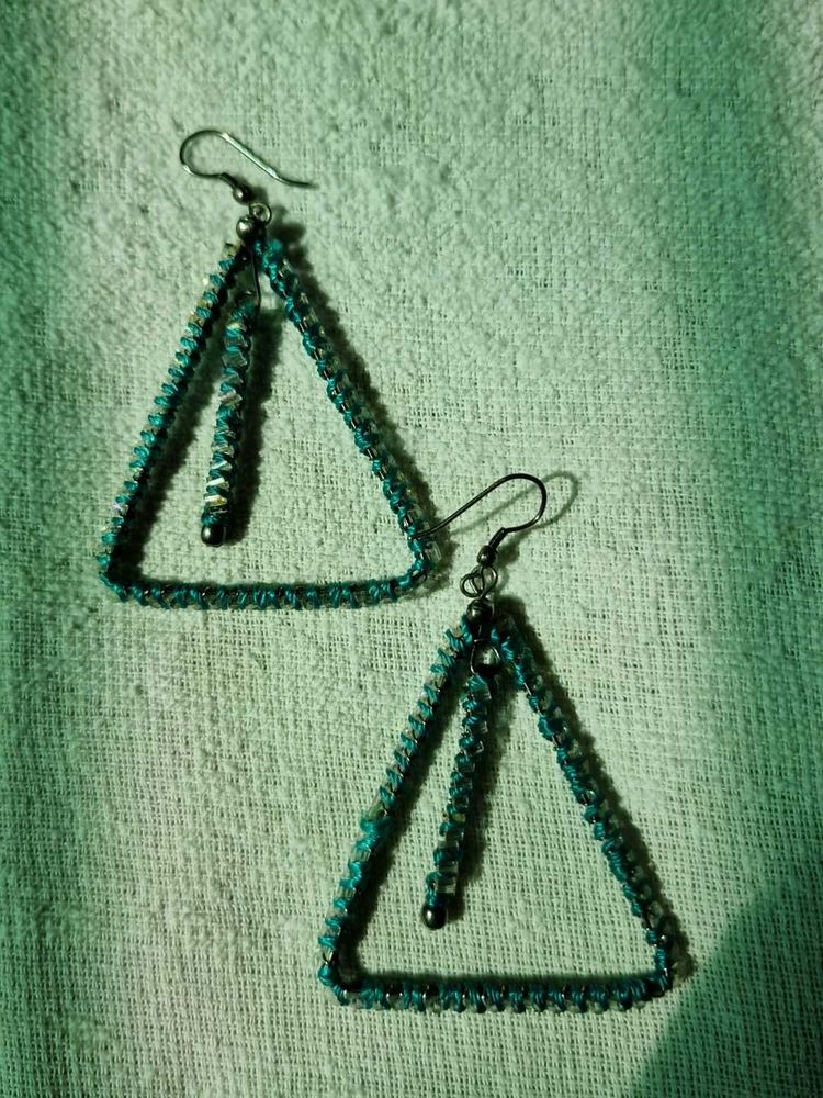 Triangle And Tassle Eaaring Combo