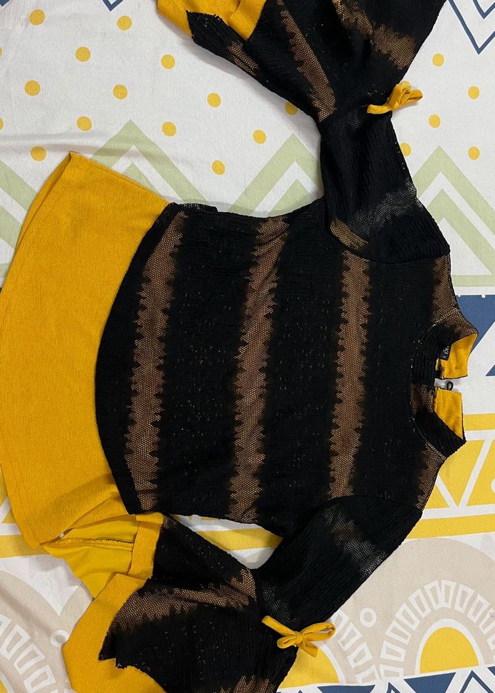 Striped Bell Sleeve Top