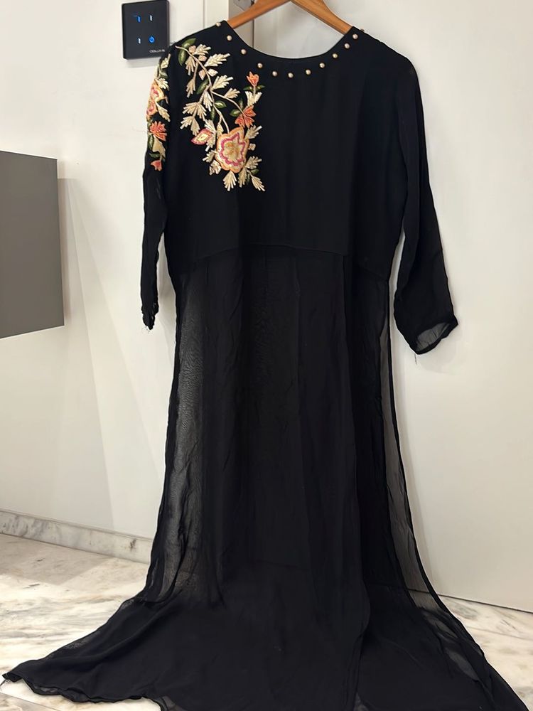 Black Embroidered co ord set