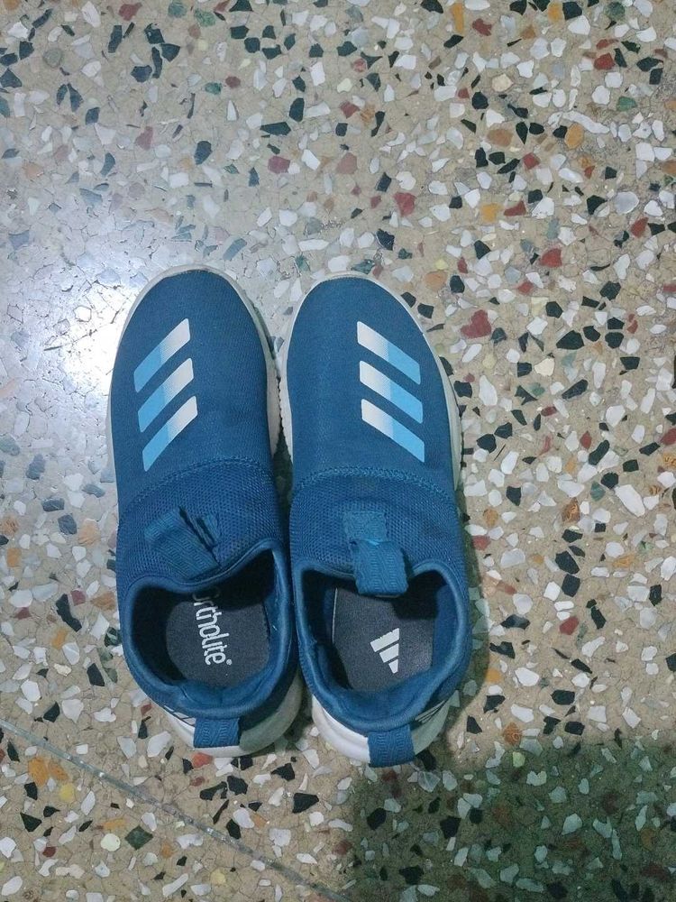 Adidas Blue Slip-On Shoes