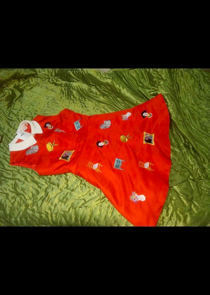 Imported Korean New With Tags Red Dress