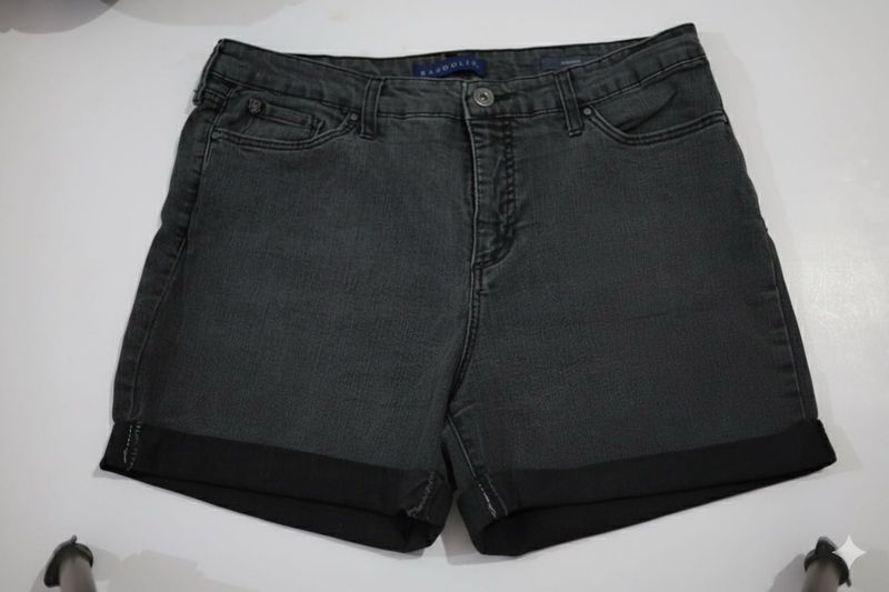 Gray Denim Shorts