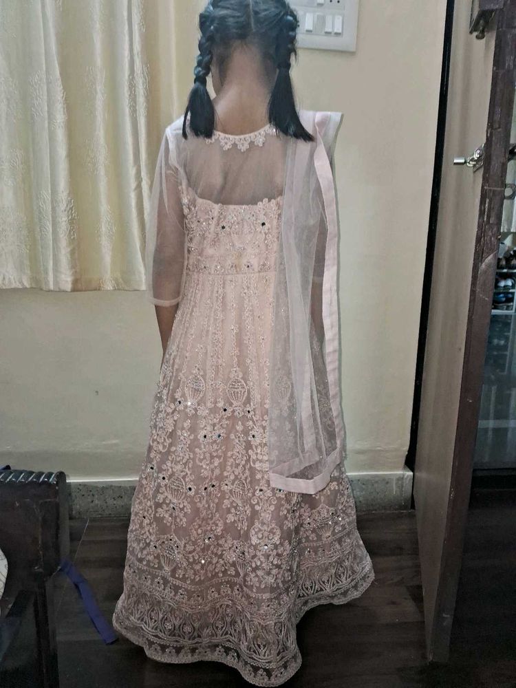 Girls Embroidered Anarkali Dress