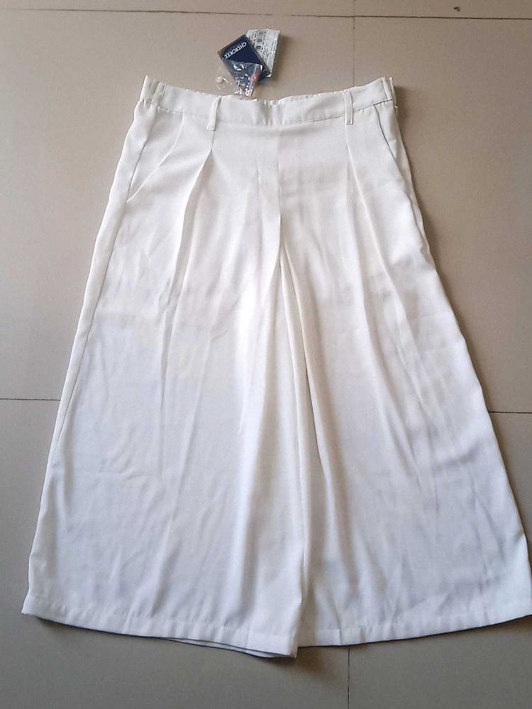White Culottes Trouser Bottom From Cherokee