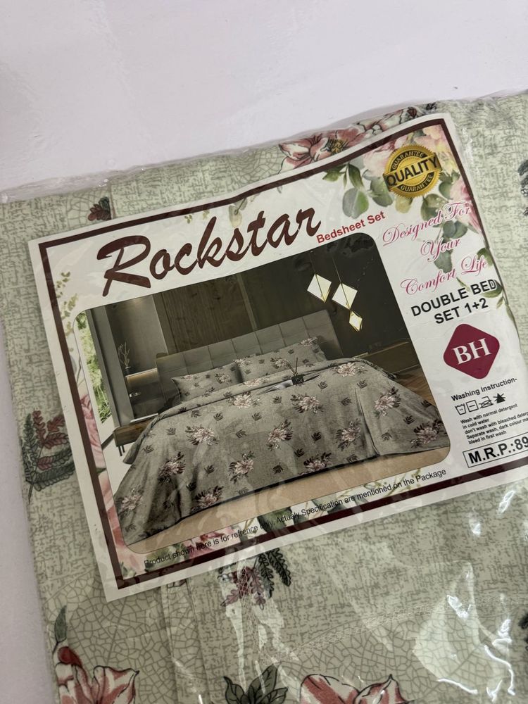 elegant floral bedsheet with cushions cover