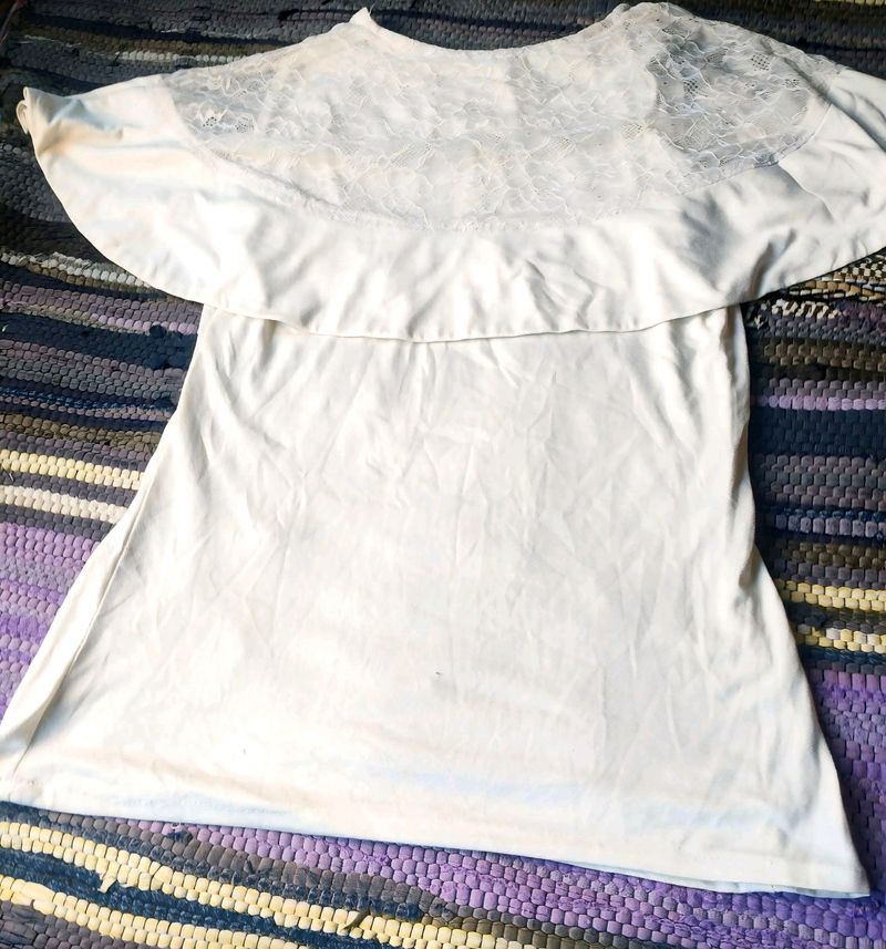 Elegant White Lace Top for Girls | Stylish