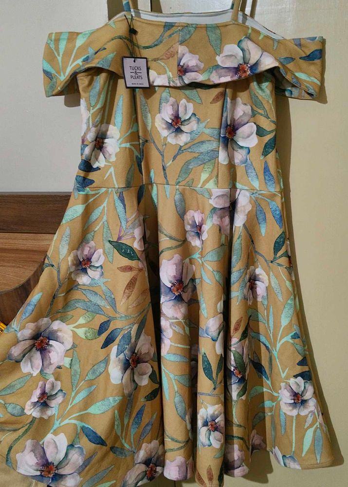 Floral Print Off-Shoulder Dress