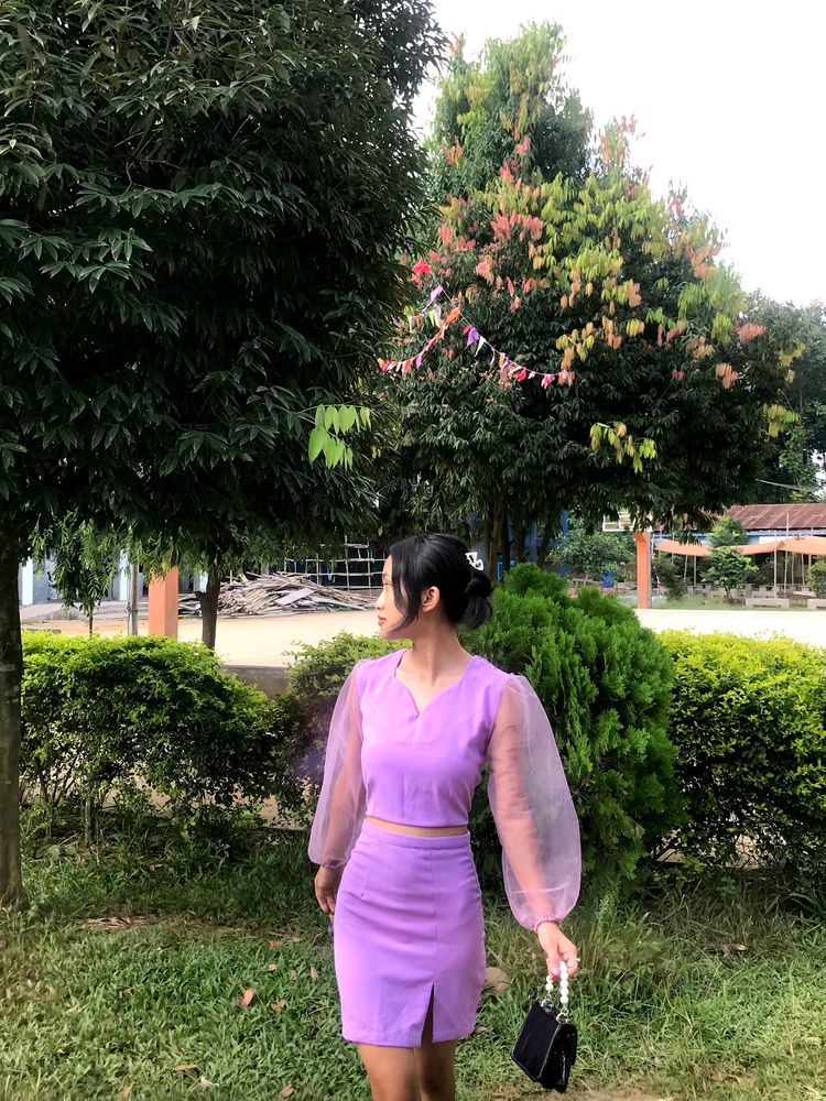Two Piece Set available In Lavender Colour 💜