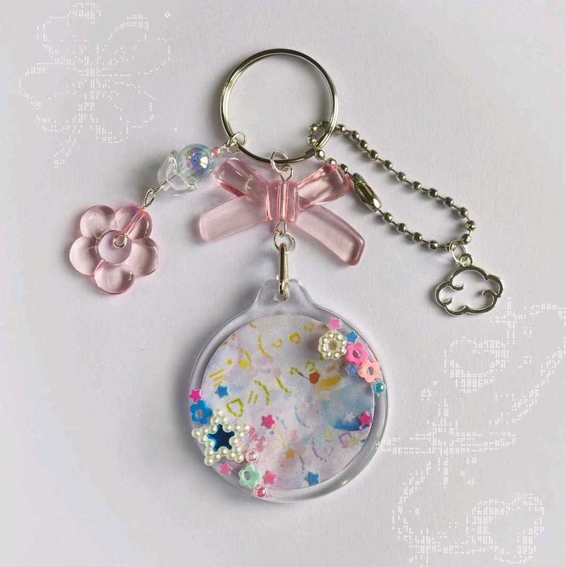 ˗ˏˋdeco photo keychain 🌸